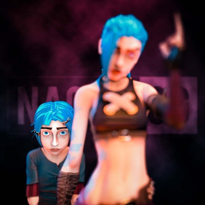 P站图纸印象馆 Nacho CG 英雄联盟 双城之战 金克丝和爆爆 Nacho CG 英雄联盟 双城之战 金克丝和爆爆