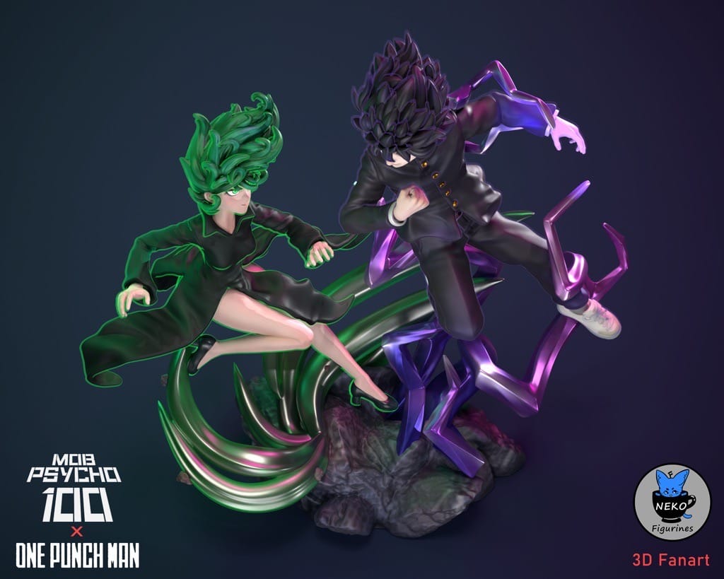 P站图纸印象馆 Neko 一拳超人 影山茂夫对龙卷 Neko 一拳超人 影山茂夫对龙卷