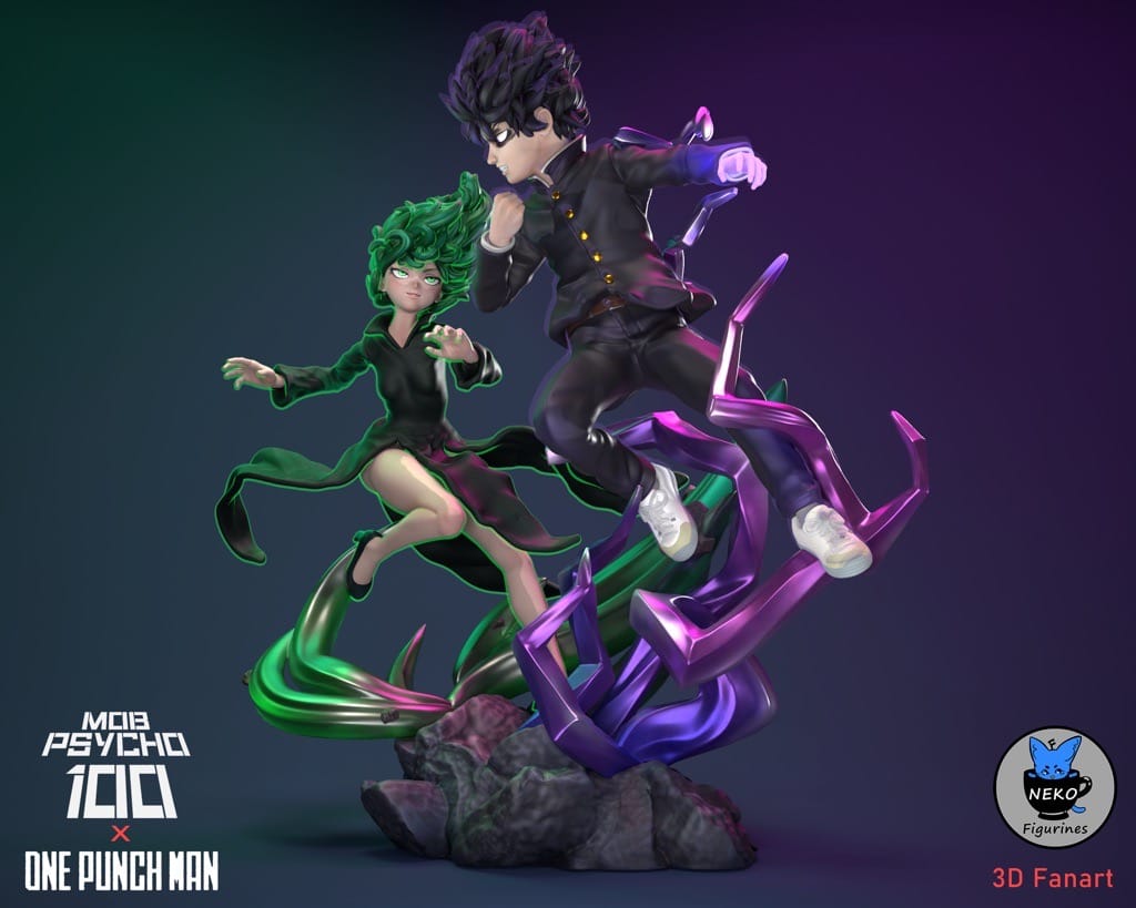 P站图纸印象馆 Neko 一拳超人 影山茂夫对龙卷 Neko 一拳超人 影山茂夫对龙卷