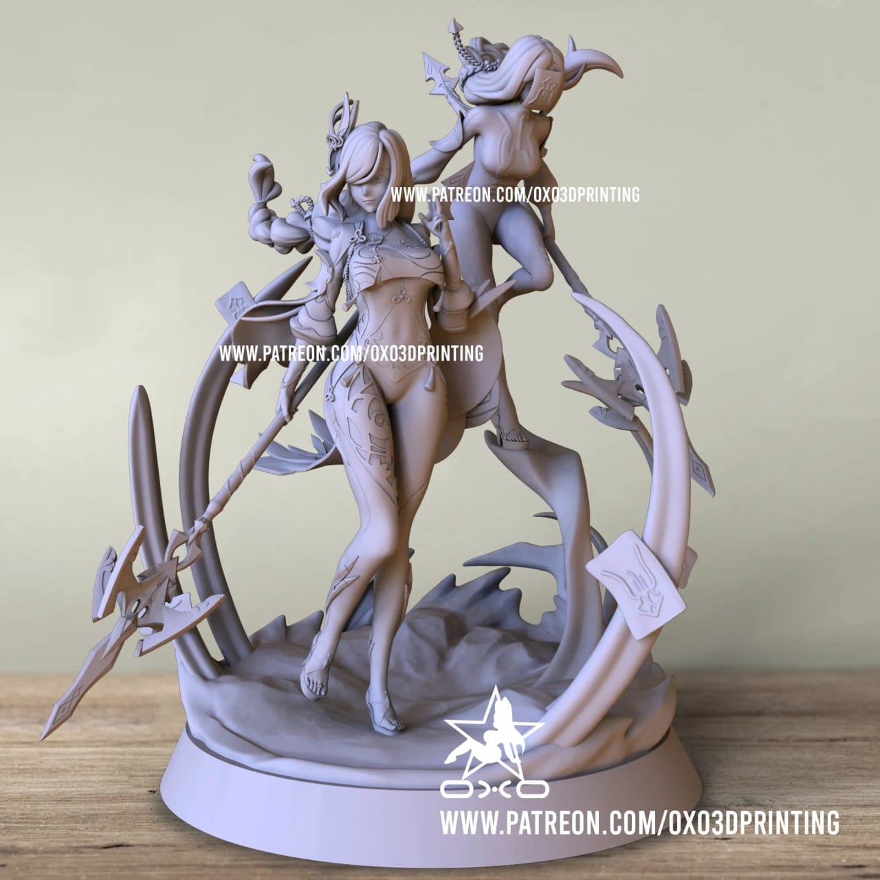 P站图纸印象馆 OXO3D 原神 申鹤 OXO3D 原神 申鹤