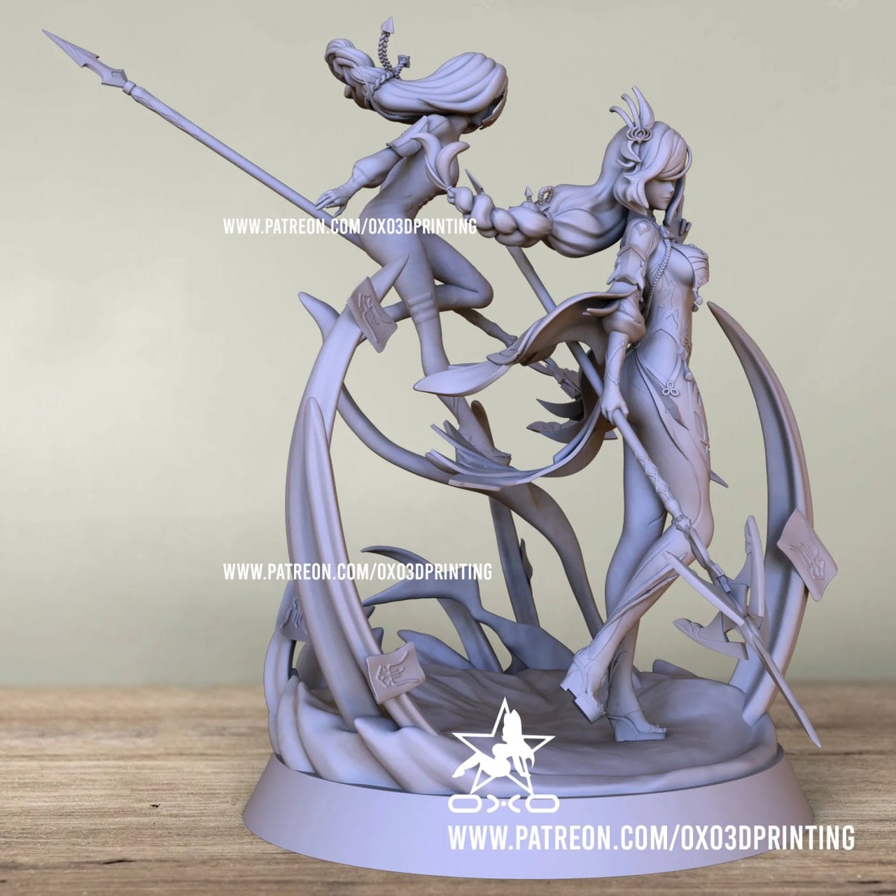 P站图纸印象馆 OXO3D 原神 申鹤 OXO3D 原神 申鹤