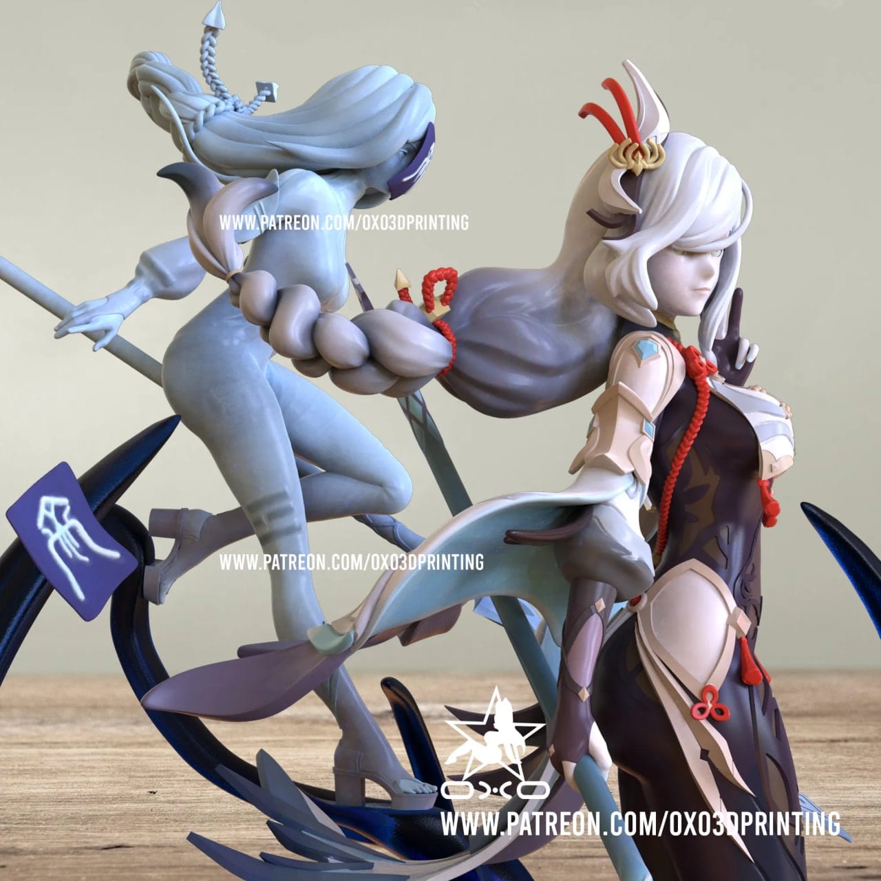 P站图纸印象馆 OXO3D 原神 申鹤 OXO3D 原神 申鹤