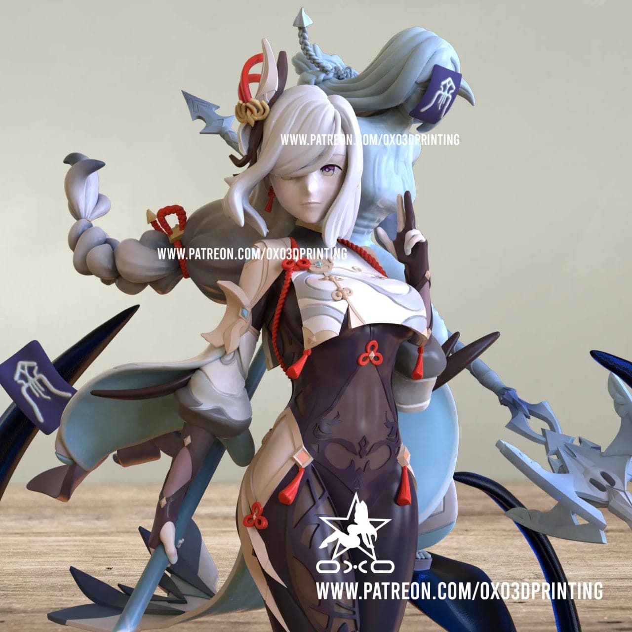 P站图纸印象馆 OXO3D 原神 申鹤 OXO3D 原神 申鹤