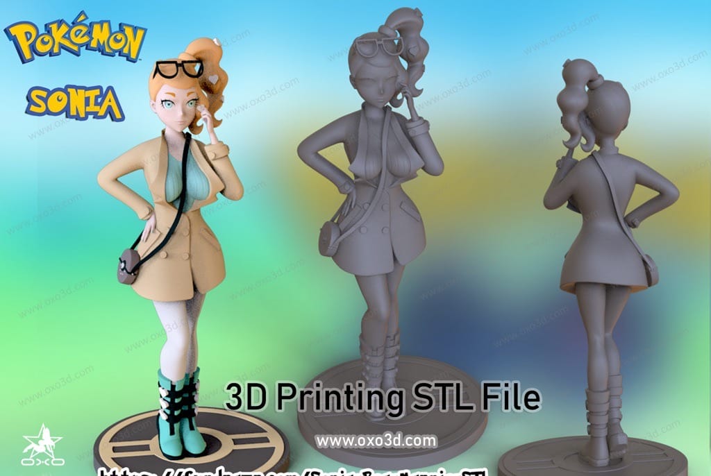 P站图纸印象馆 OXO3D 精灵宝可梦 索妮亚 OXO3D 精灵宝可梦 索妮亚