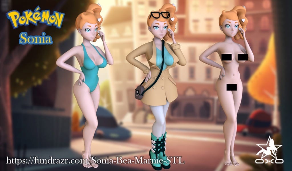 P站图纸印象馆 OXO3D 精灵宝可梦 索妮亚 OXO3D 精灵宝可梦 索妮亚