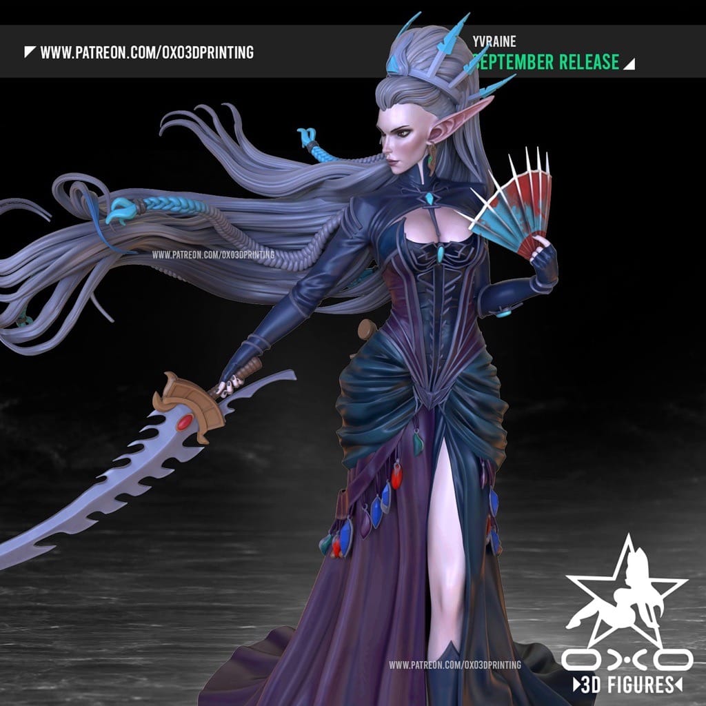 P站图纸印象馆 OXO3D 战锤40k 伊芙琳 OXO3D 战锤40k 伊芙琳