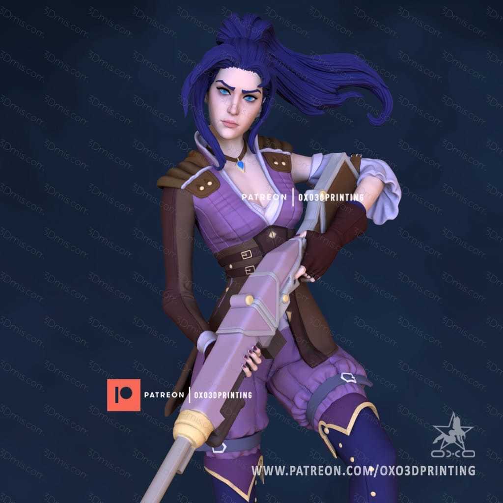 OXO3D 英雄联盟 皮城女警凯特琳