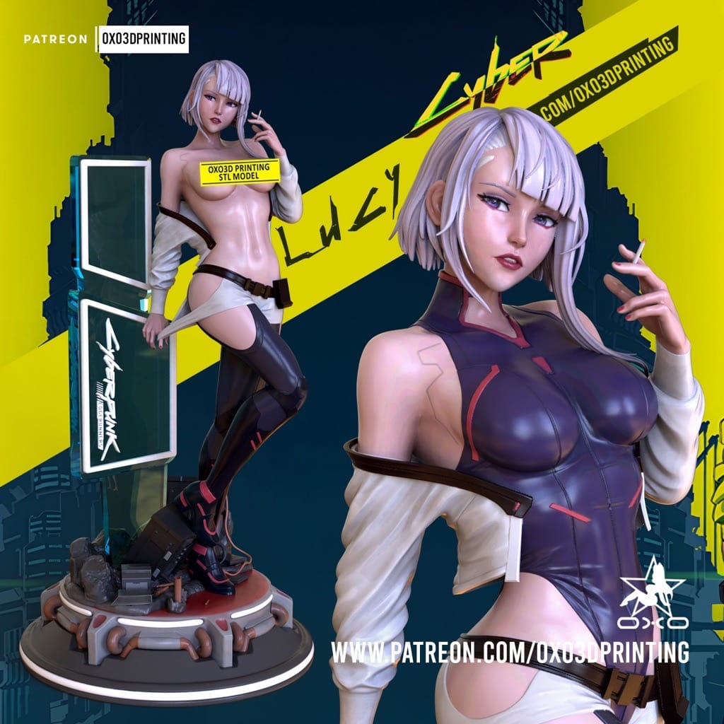 P站图纸印象馆 OXO3D 边缘行者 露西 OXO3D 边缘行者 露西