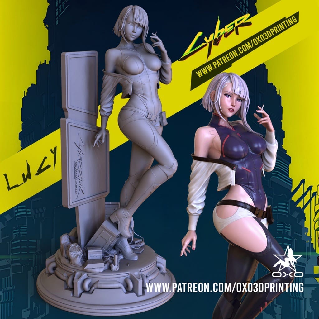 P站图纸印象馆 OXO3D 边缘行者 露西 OXO3D 边缘行者 露西