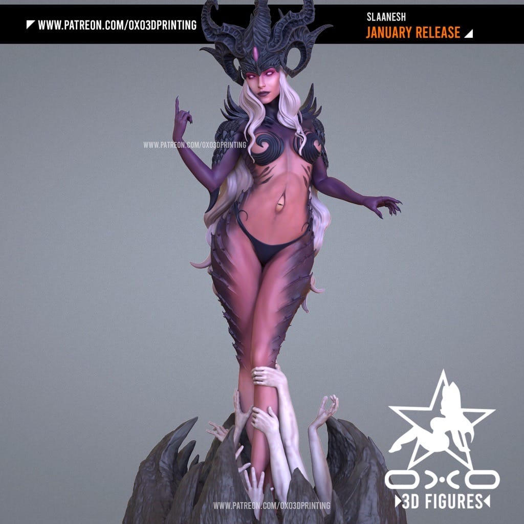 P站图纸印象馆 OXO3D 战锤 双性神色孽 OXO3D 战锤 双性神色孽