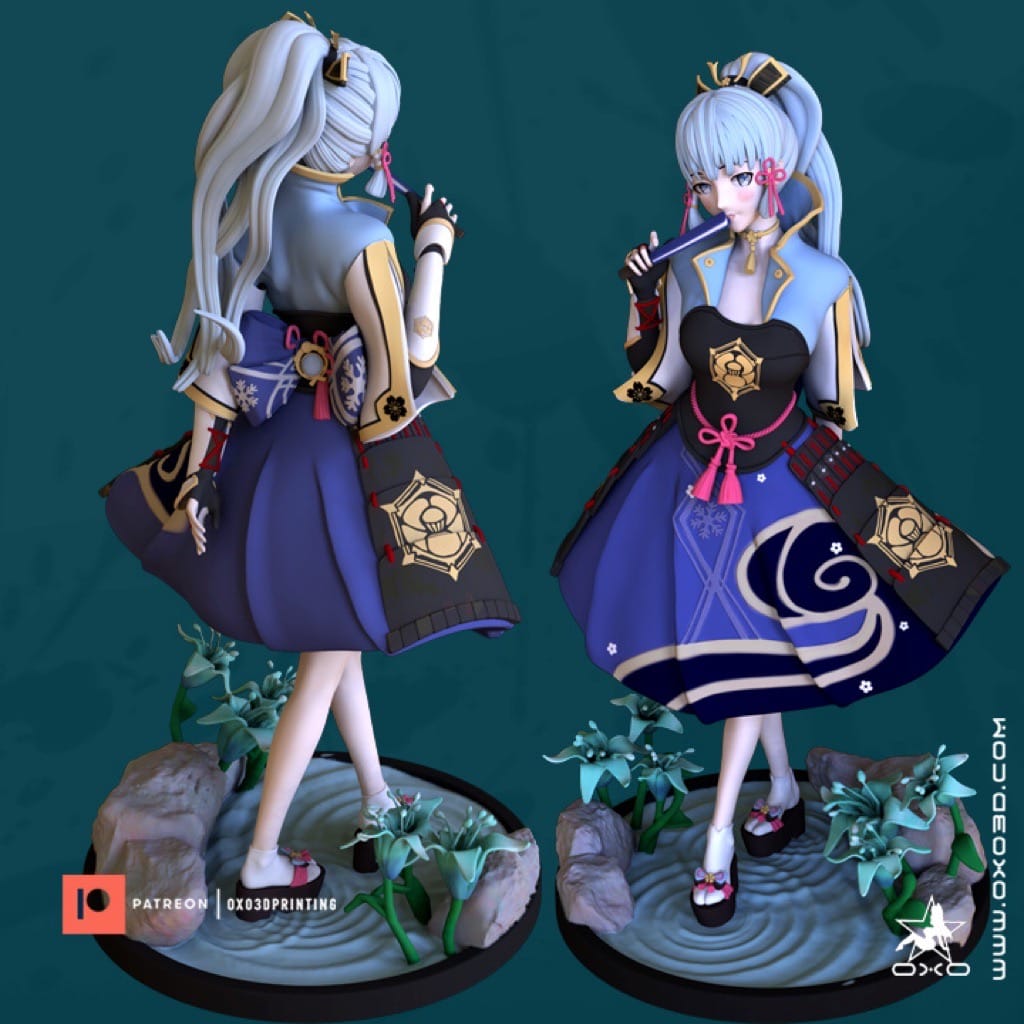 P站图纸印象馆 OXO3D 原神 神里绫华 OXO3D 原神 神里绫华