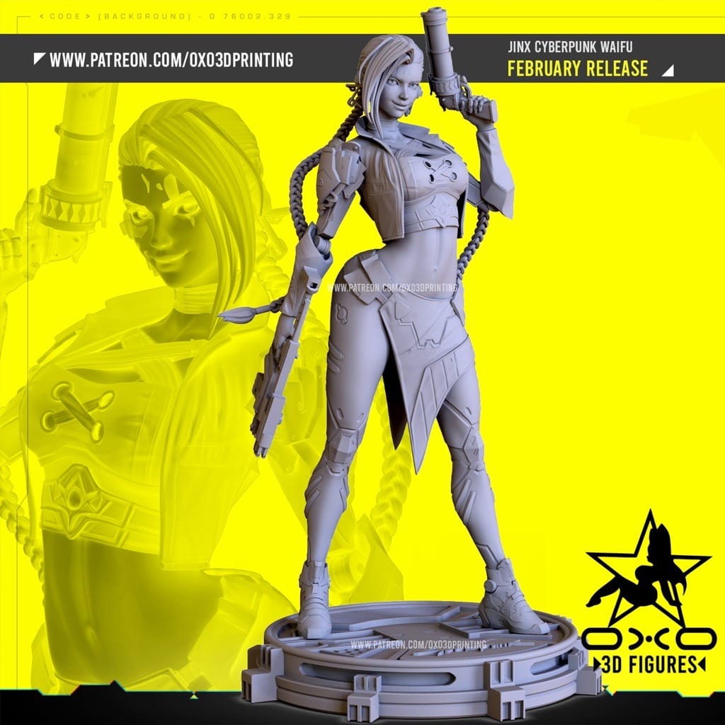 P站图纸印象馆 OXO3D 英雄联盟 金克丝 OXO3D 英雄联盟 金克丝