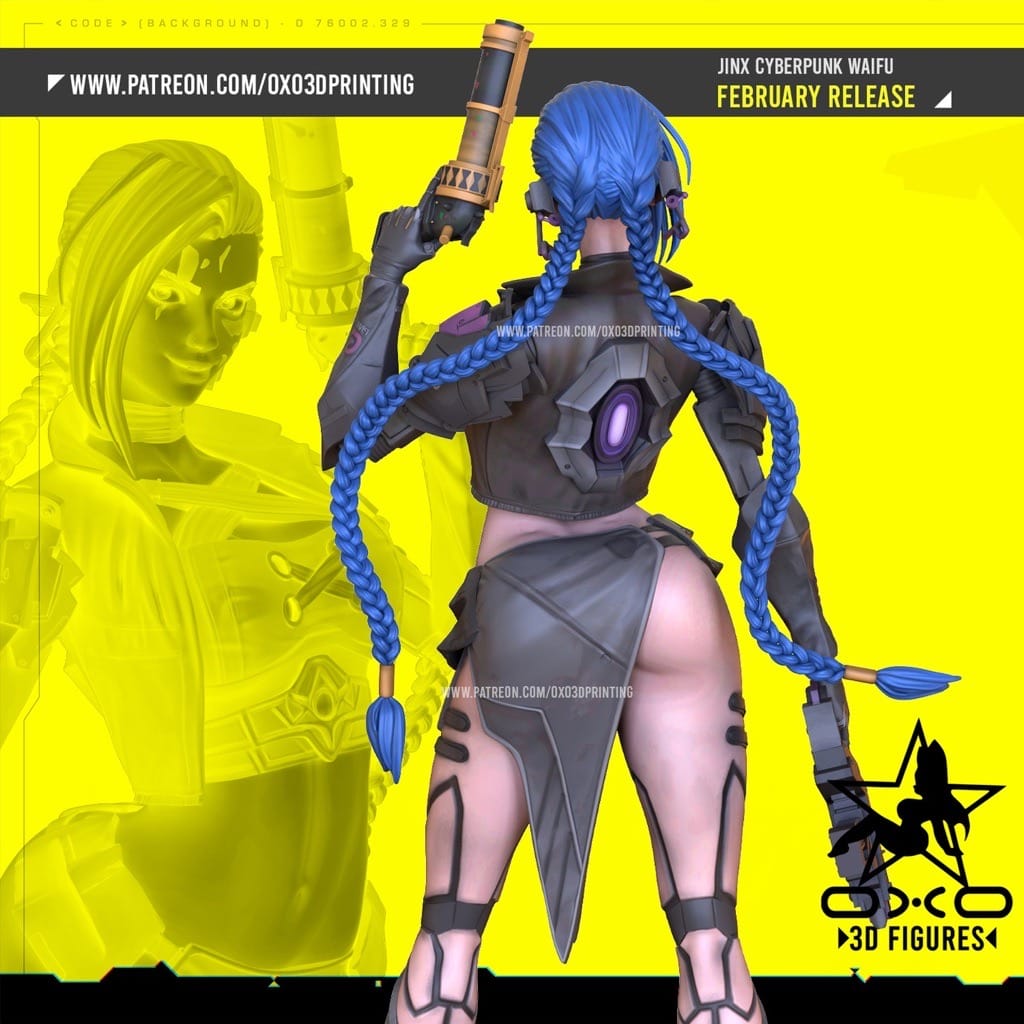 P站图纸印象馆 OXO3D 英雄联盟 金克丝 OXO3D 英雄联盟 金克丝