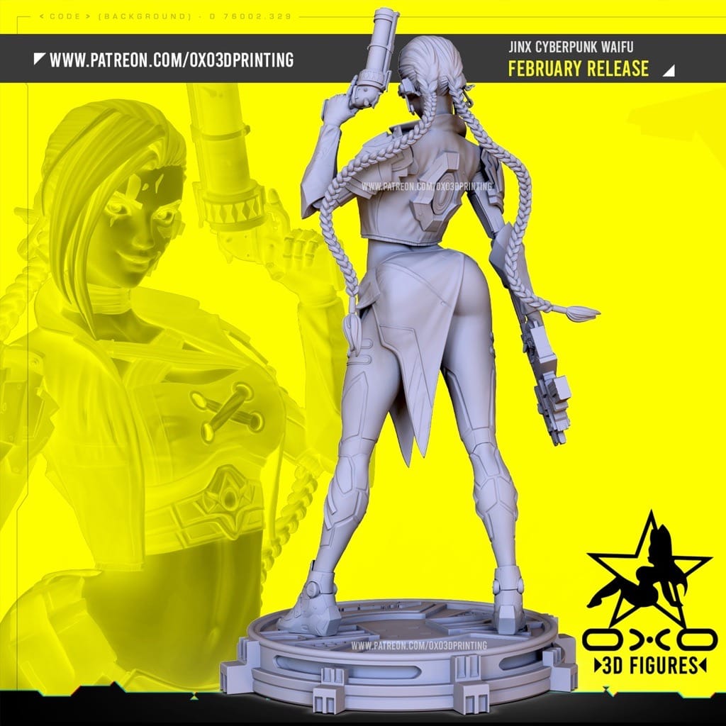 P站图纸印象馆 OXO3D 英雄联盟 金克丝 OXO3D 英雄联盟 金克丝