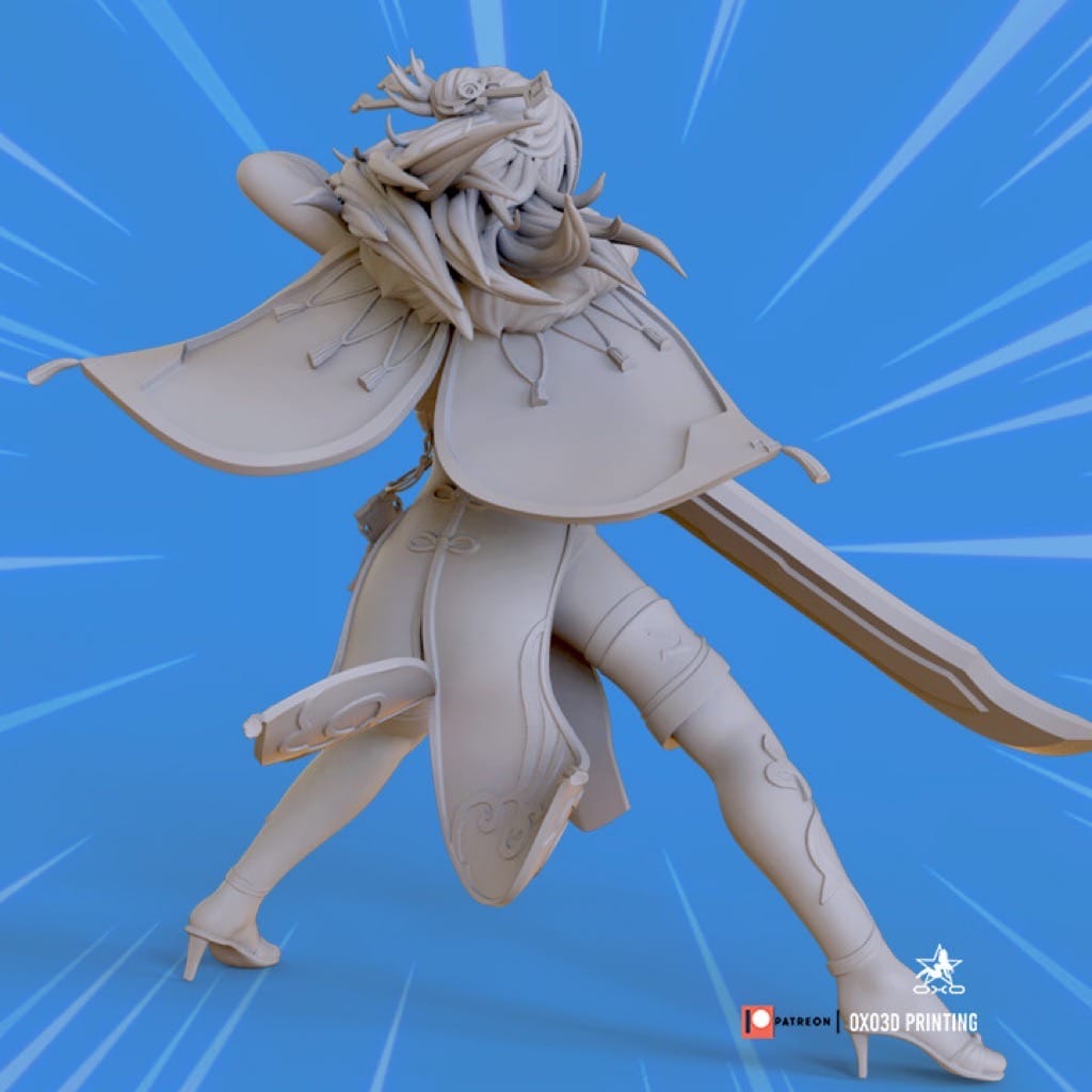 P站图纸印象馆 OXO3D 原神 北斗 OXO3D 原神 北斗