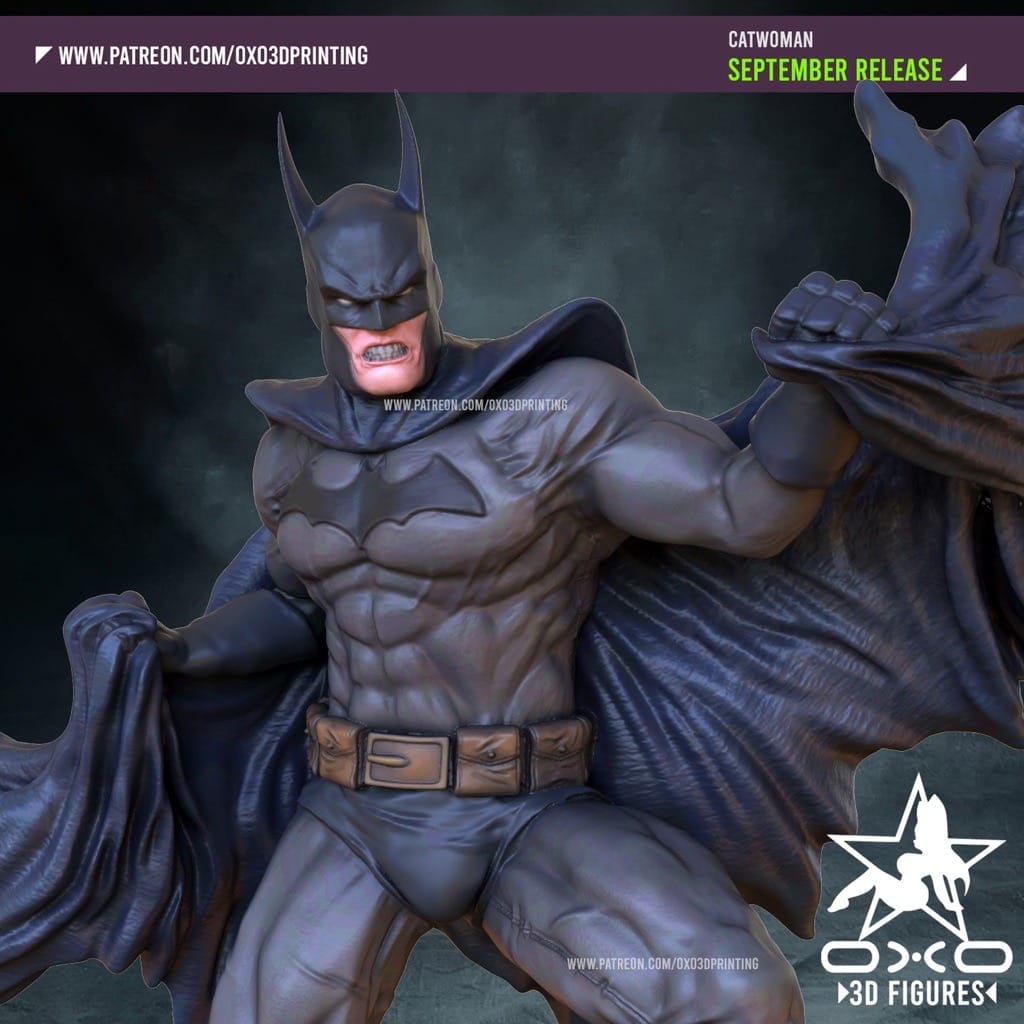 P站图纸印象馆 OXO3D DC漫画 蝙蝠侠和猫女 OXO3D DC漫画 蝙蝠侠和猫女