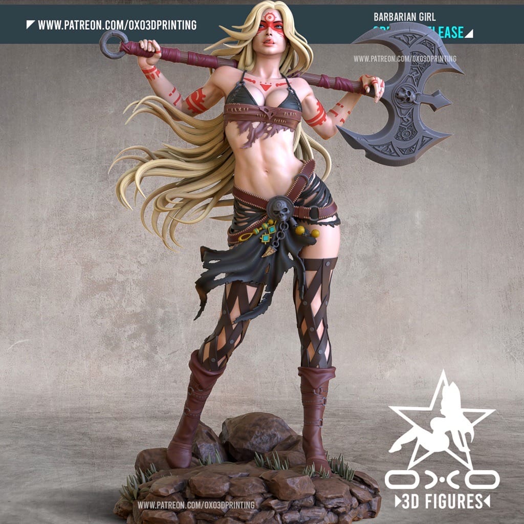 P站图纸印象馆 OXO3D 暗黑破坏神 野蛮人 OXO3D 暗黑破坏神 野蛮人