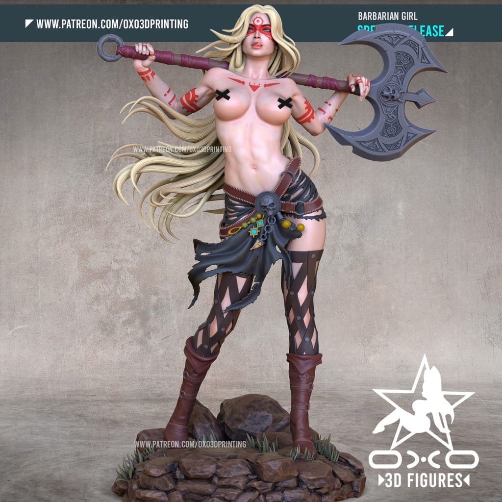 P站图纸印象馆 OXO3D 暗黑破坏神 野蛮人 OXO3D 暗黑破坏神 野蛮人