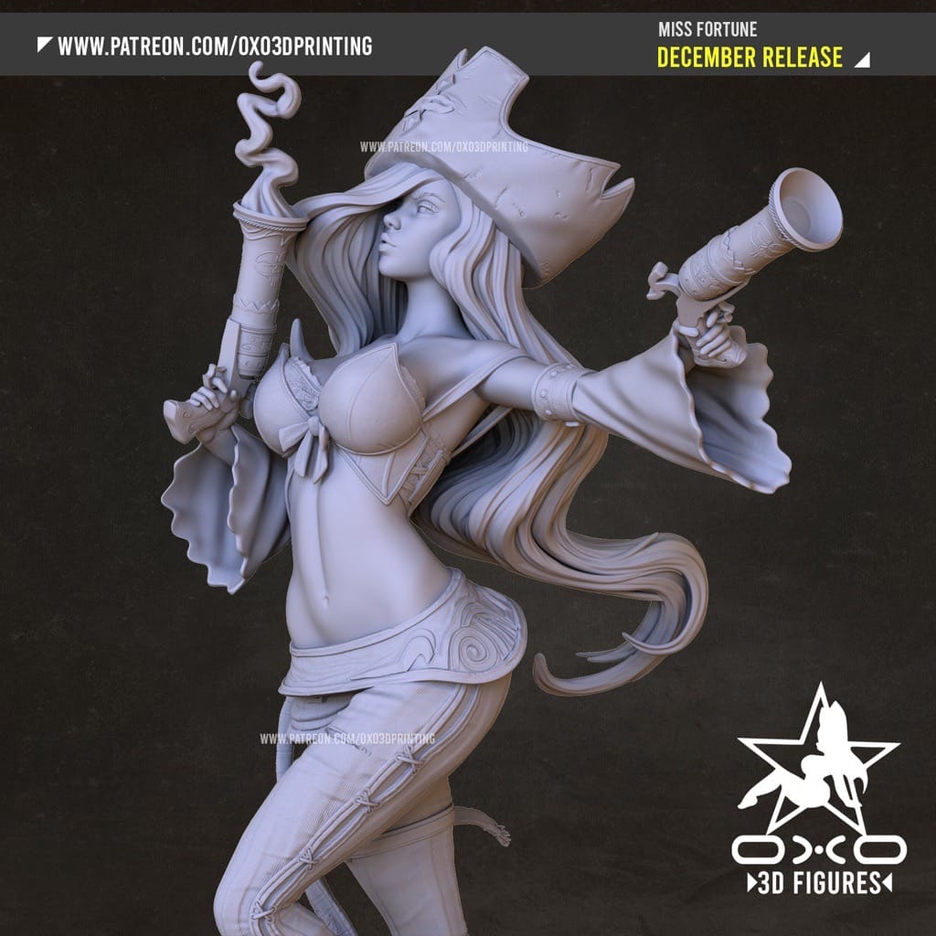 P站图纸印象馆 OXO3D 英雄联盟 厄运小姐 OXO3D 英雄联盟 厄运小姐