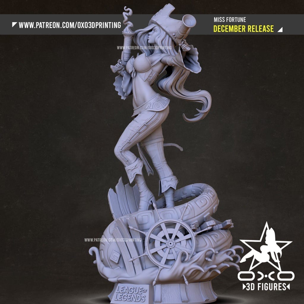 P站图纸印象馆 OXO3D 英雄联盟 厄运小姐 OXO3D 英雄联盟 厄运小姐