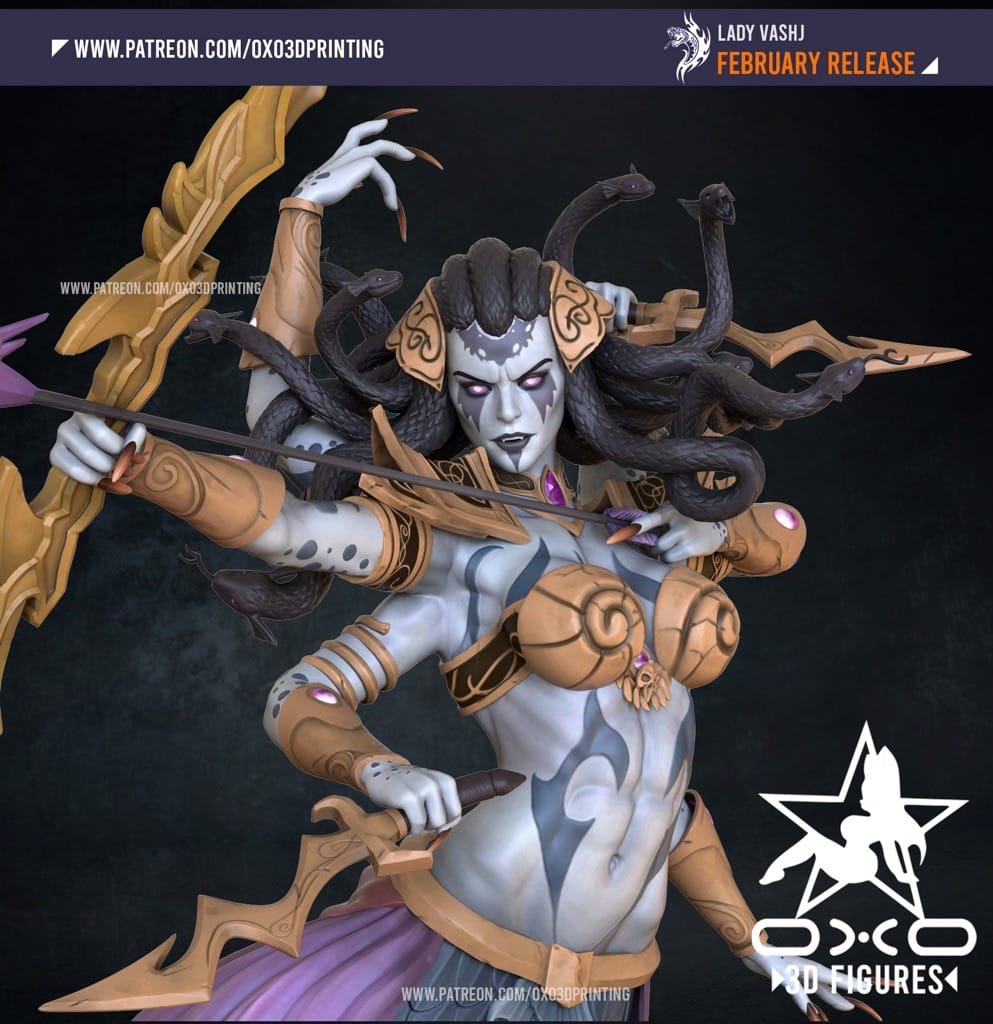 P站图纸印象馆 OXO3D 魔兽世界 瓦丝琪 OXO3D 魔兽世界 瓦丝琪