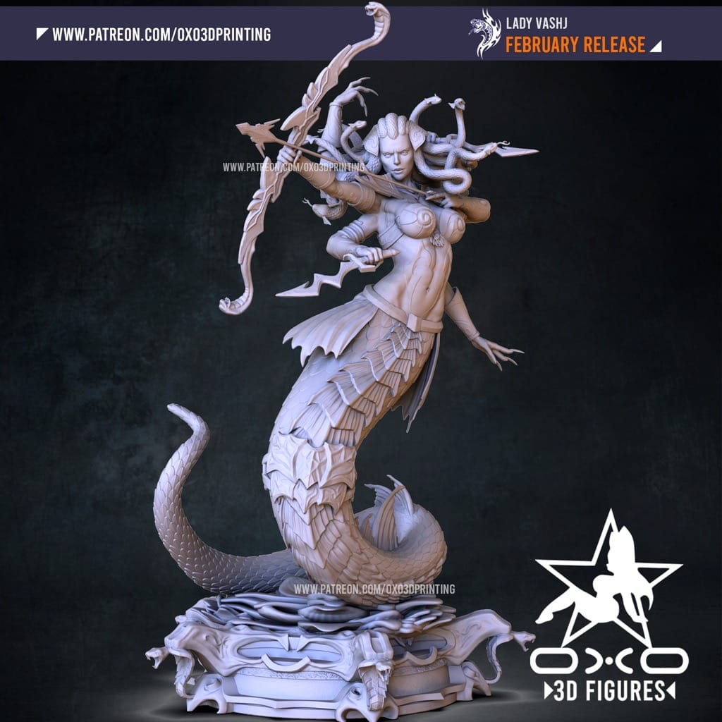 P站图纸印象馆 OXO3D 魔兽世界 瓦丝琪 OXO3D 魔兽世界 瓦丝琪