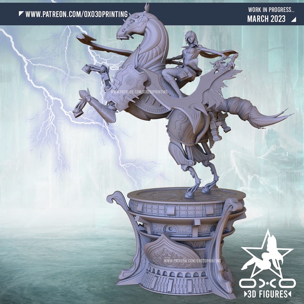 P站图纸印象馆 OXO3D 最终幻想 埃克莱尔·法隆和奥丁 OXO3D 最终幻想 埃克莱尔·法隆和奥丁