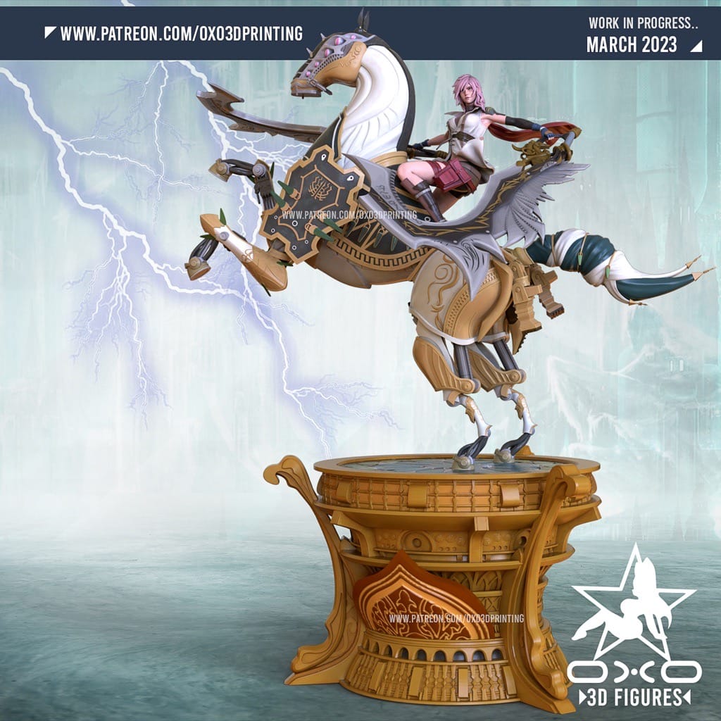 P站图纸印象馆 OXO3D 最终幻想 埃克莱尔·法隆和奥丁 OXO3D 最终幻想 埃克莱尔·法隆和奥丁