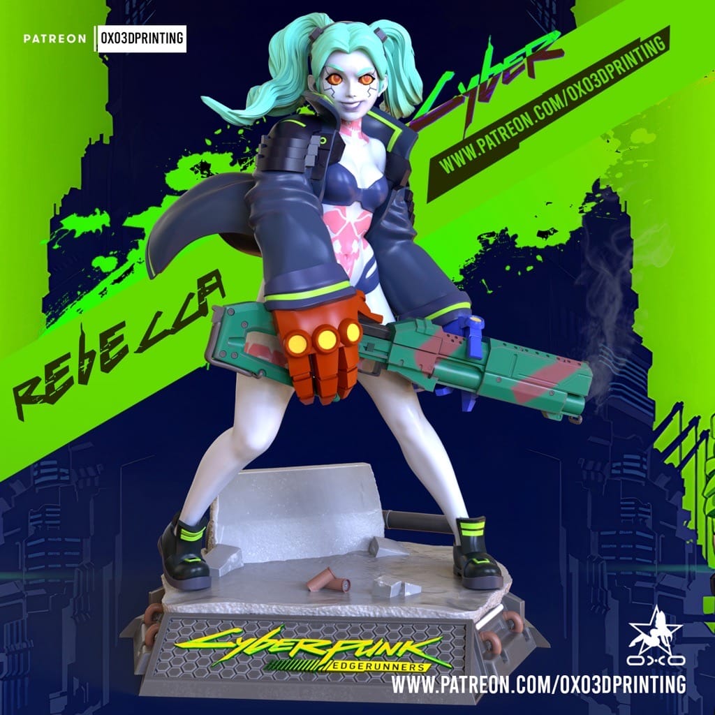 P站图纸印象馆 OXO3D 赛博朋克 边缘行者 丽贝卡 OXO3D 赛博朋克 边缘行者 丽贝卡