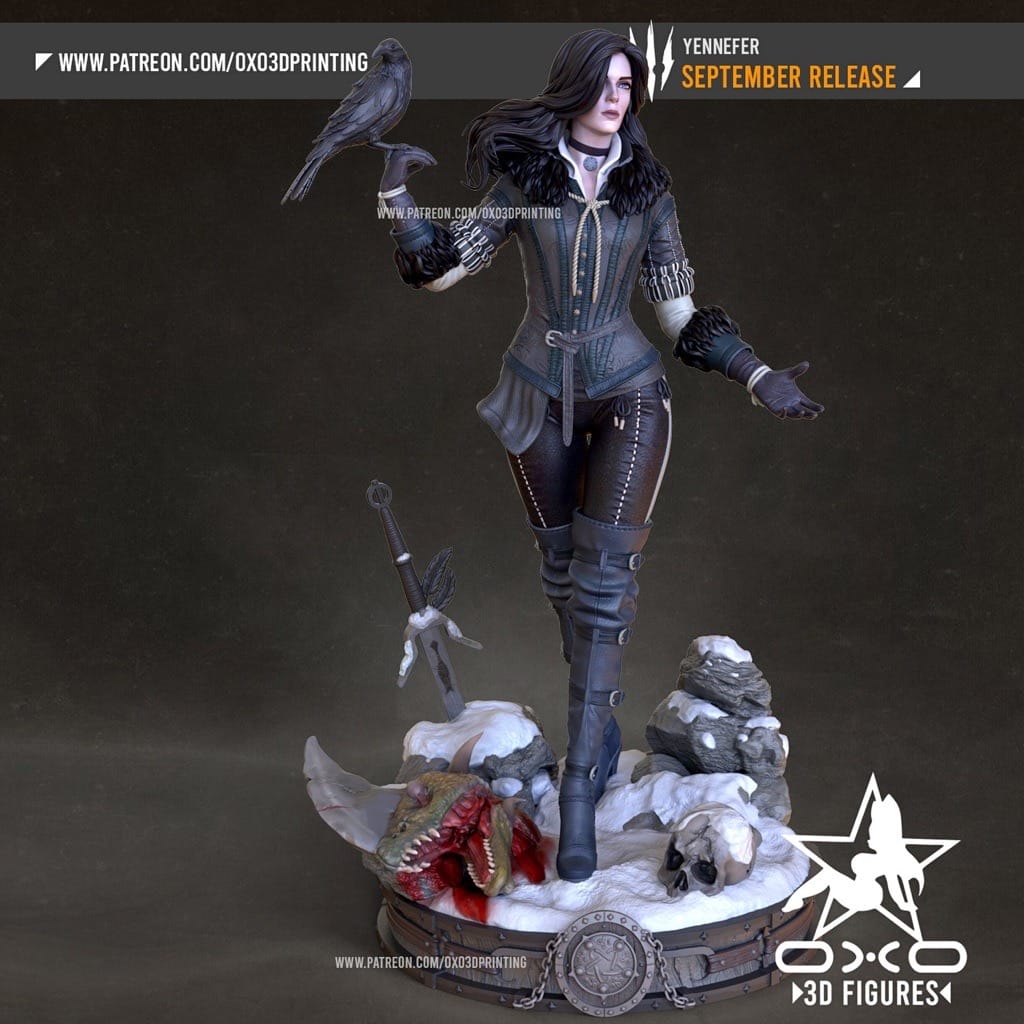 P站图纸印象馆 OXO3D 猎魔人 叶奈法 OXO3D 猎魔人 叶奈法