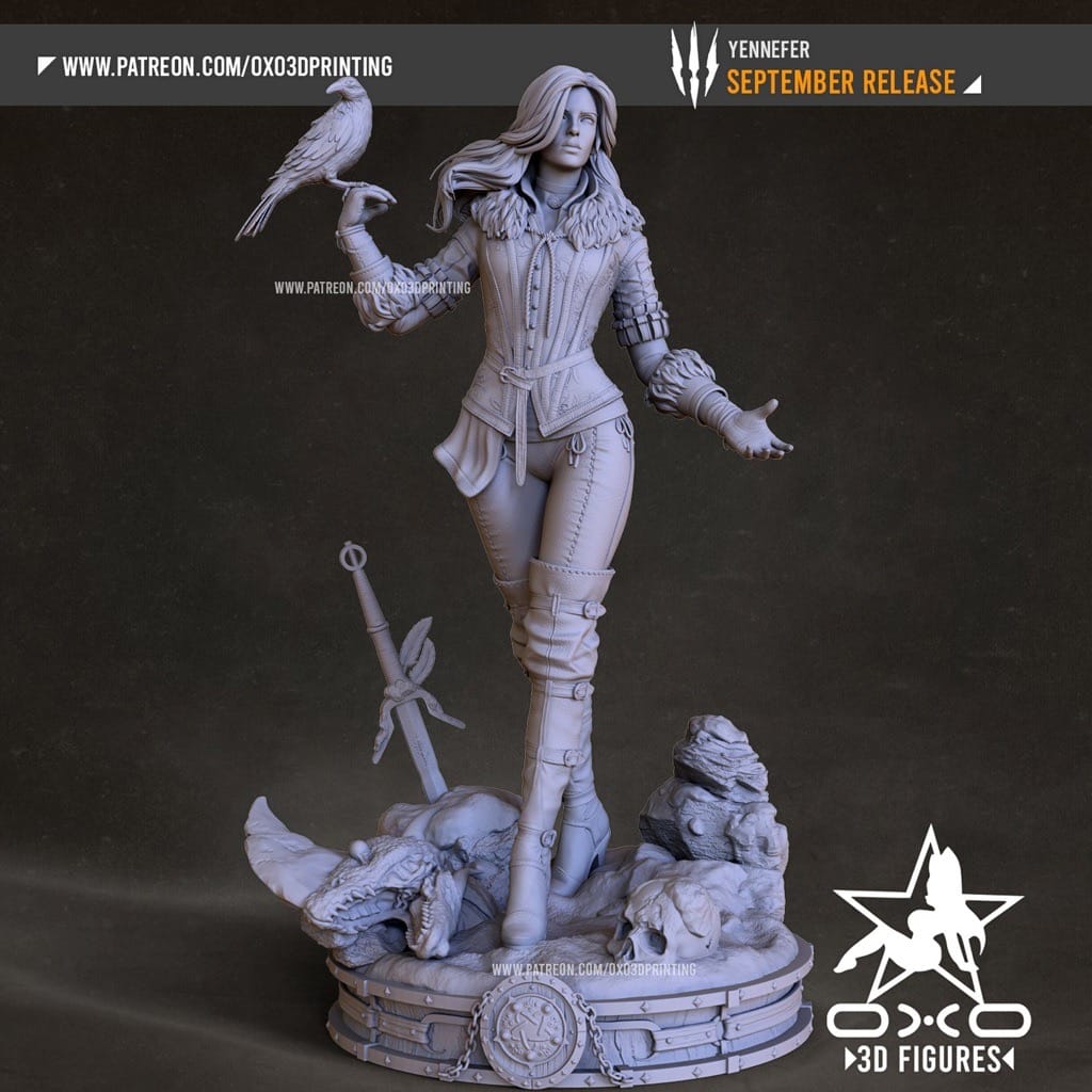 P站图纸印象馆 OXO3D 猎魔人 叶奈法 OXO3D 猎魔人 叶奈法