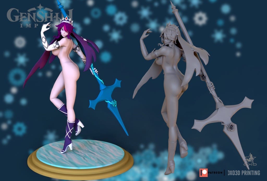 P站图纸印象馆 OXO3D 原神 罗莎莉亚 OXO3D 原神 罗莎莉亚