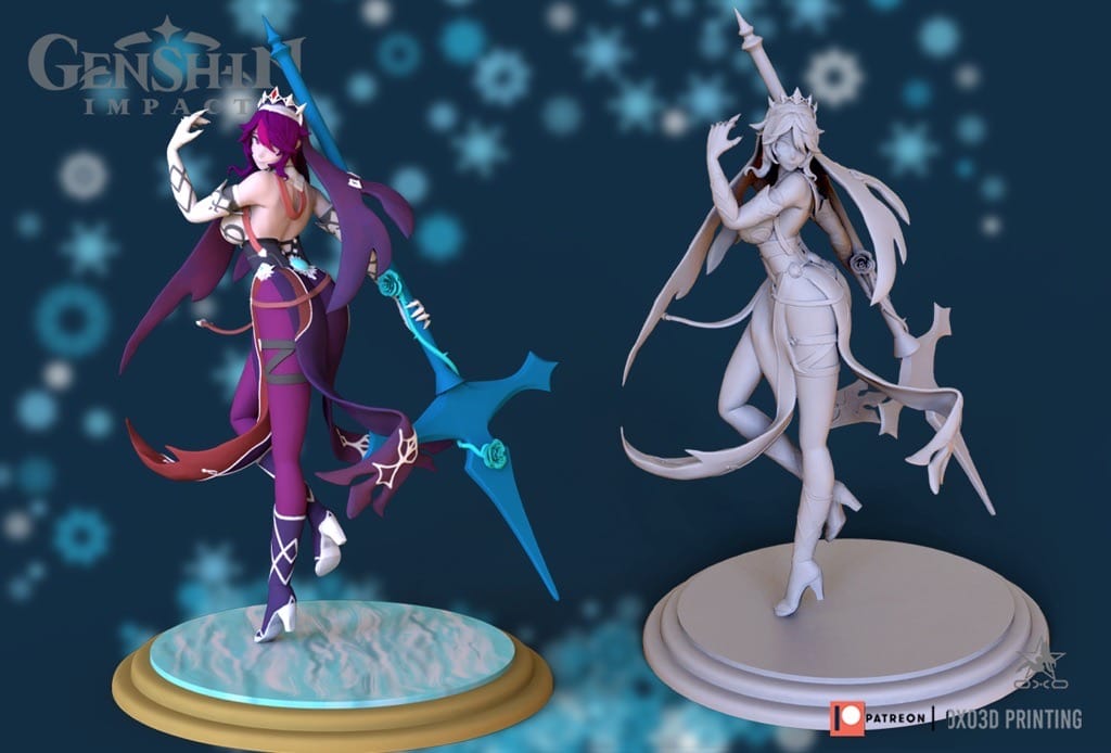 P站图纸印象馆 OXO3D 原神 罗莎莉亚 OXO3D 原神 罗莎莉亚