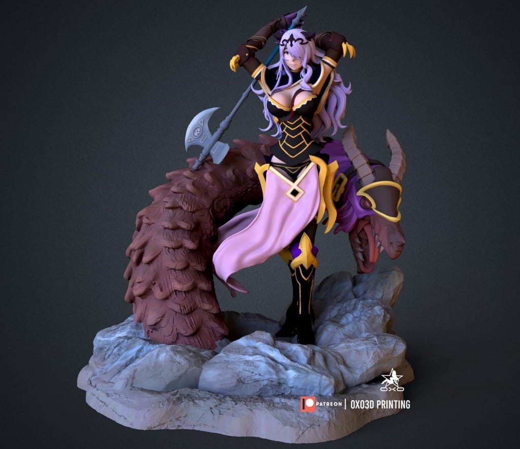 P站图纸印象馆 OXO3D 火焰纹章英雄 卡米拉 OXO3D 火焰纹章英雄 卡米拉