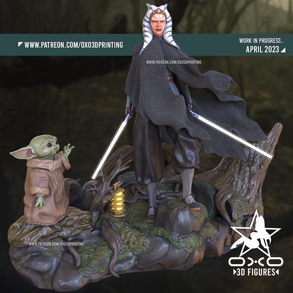 P站图纸印象馆 OXO3D 星球大战 阿索卡 OXO3D 星球大战 阿索卡