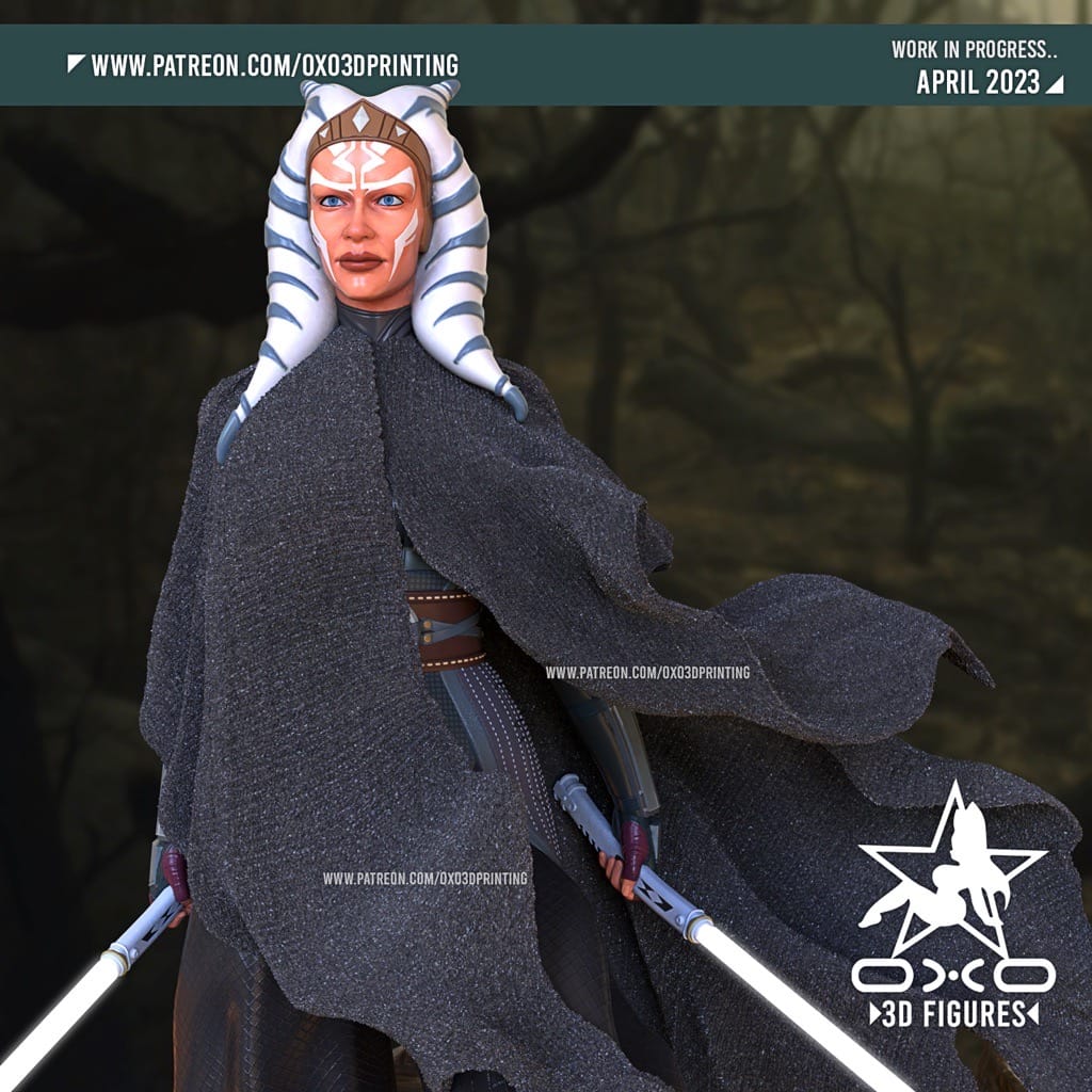 P站图纸印象馆 OXO3D 星球大战 阿索卡 OXO3D 星球大战 阿索卡