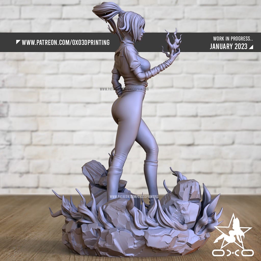 P站图纸印象馆 OXO3D 死神 四枫院夜一 OXO3D 死神 四枫院夜一