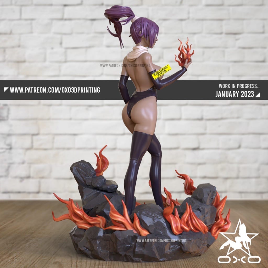 P站图纸印象馆 OXO3D 死神 四枫院夜一 OXO3D 死神 四枫院夜一