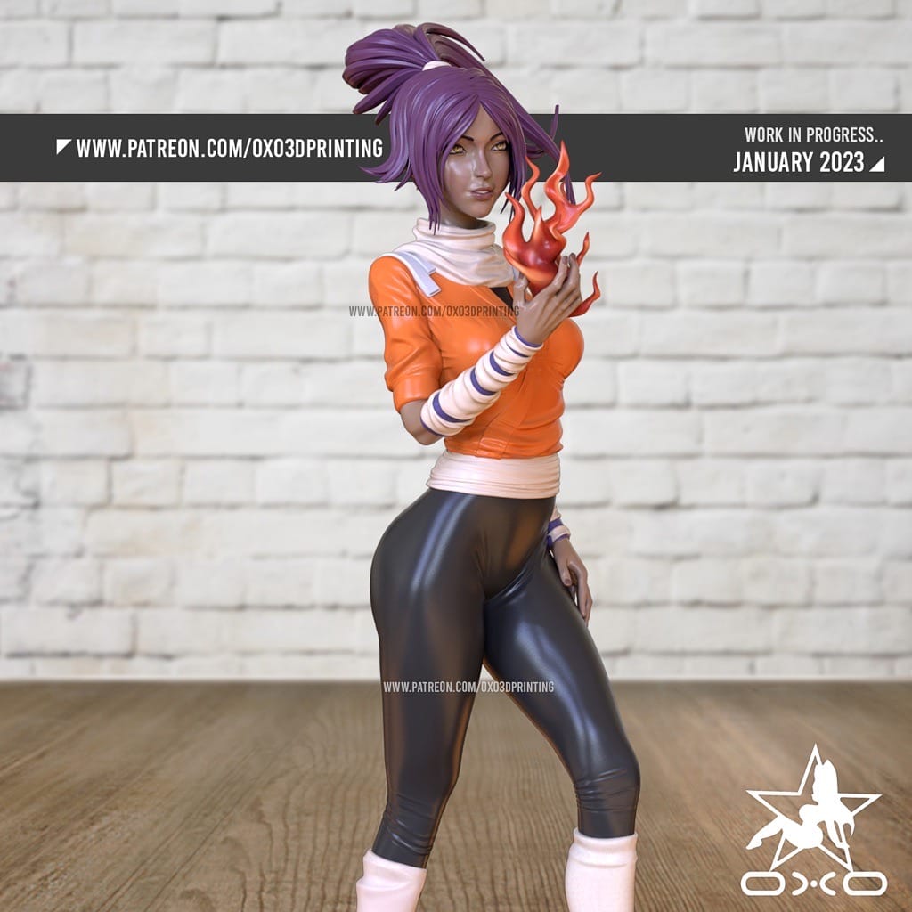 P站图纸印象馆 OXO3D 死神 四枫院夜一 OXO3D 死神 四枫院夜一