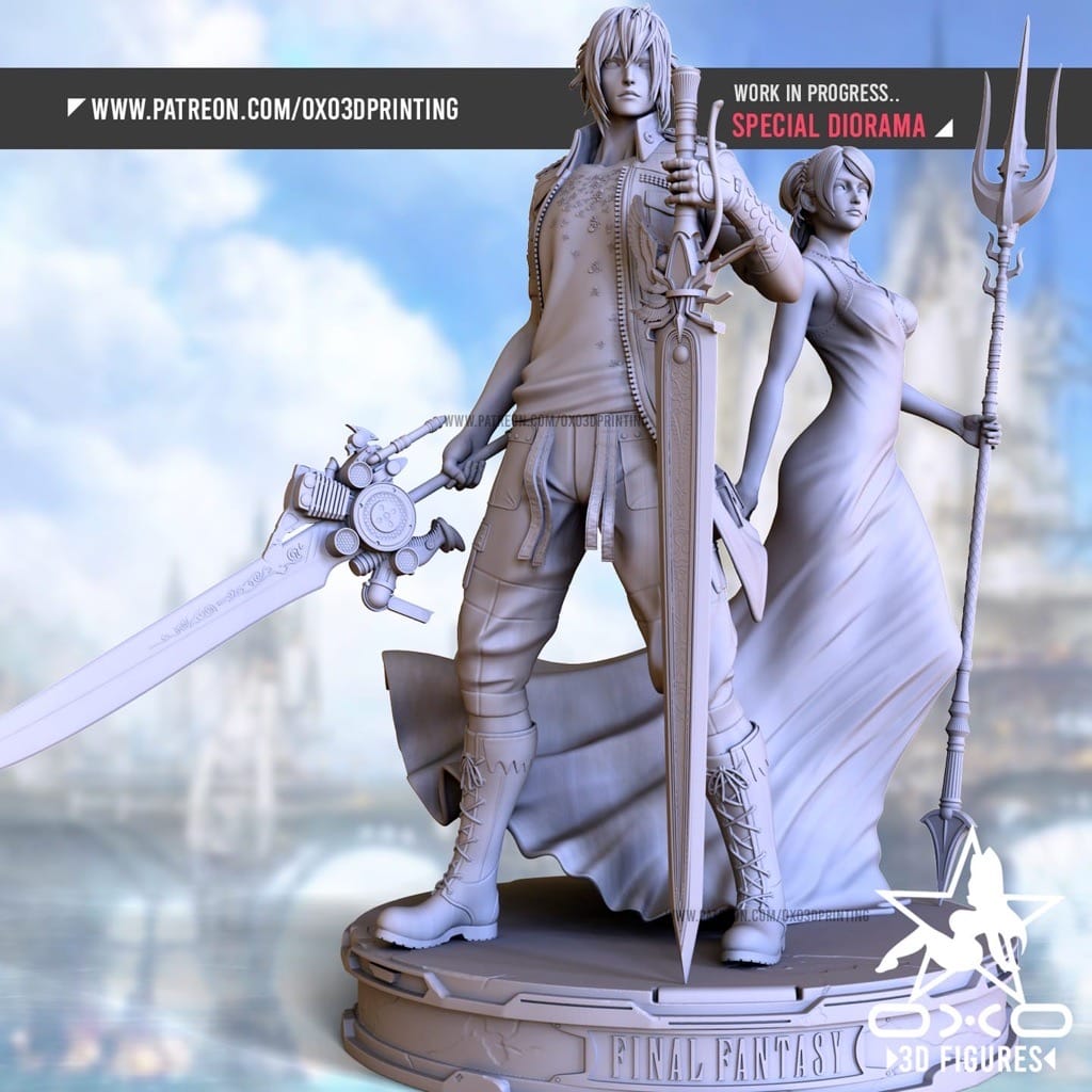 P站图纸印象馆 OXO3D 最终幻想 露娜和诺克提斯 OXO3D 最终幻想 露娜和诺克提斯