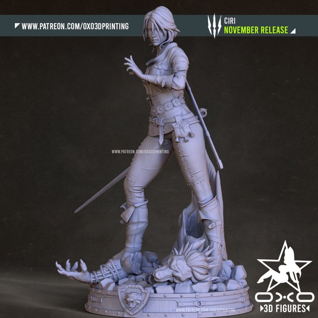 P站图纸印象馆 OXO3D 猎魔人 希里 OXO3D 猎魔人 希里