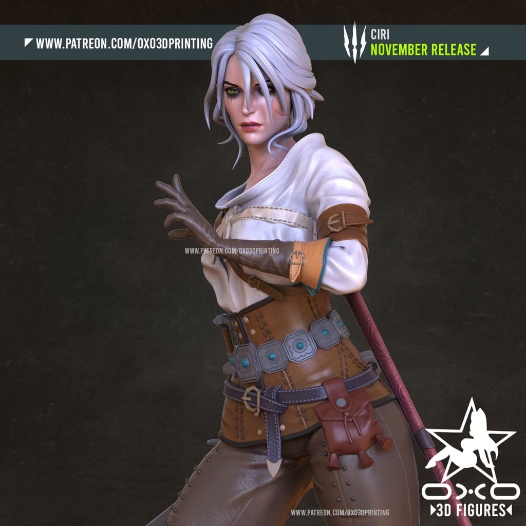 P站图纸印象馆 OXO3D 猎魔人 希里 OXO3D 猎魔人 希里