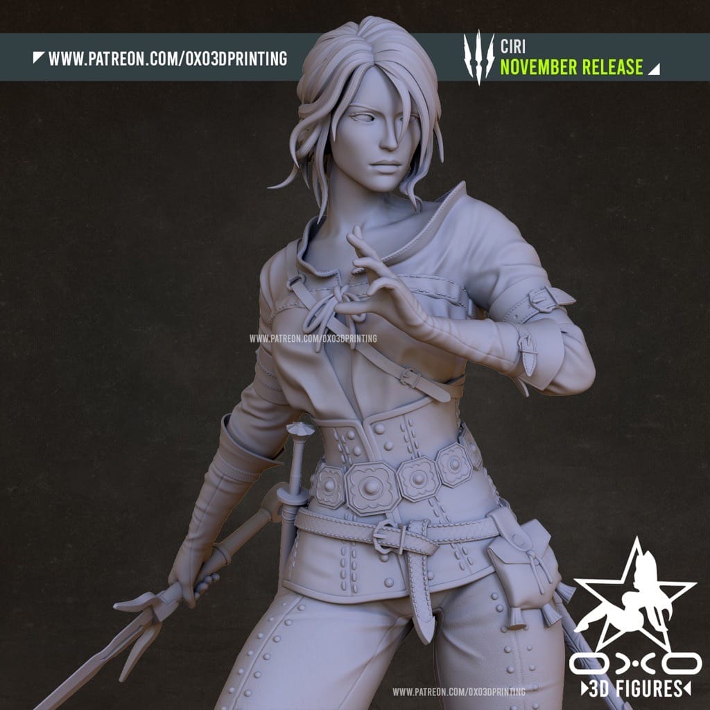 P站图纸印象馆 OXO3D 猎魔人 希里 OXO3D 猎魔人 希里