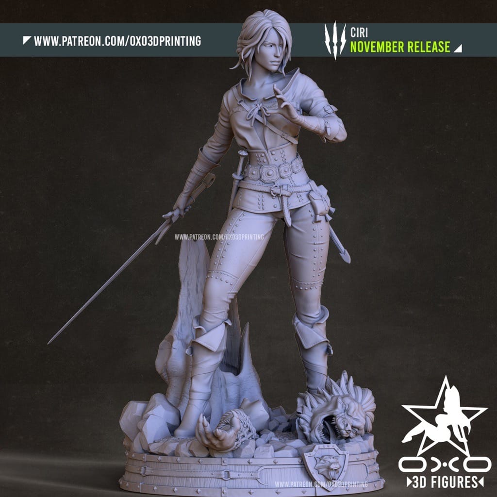 P站图纸印象馆 OXO3D 猎魔人 希里 OXO3D 猎魔人 希里