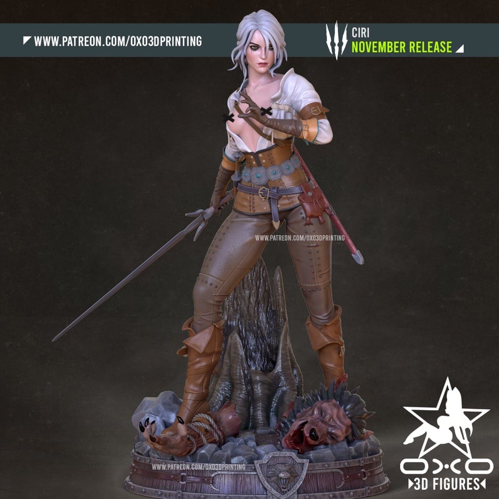 P站图纸印象馆 OXO3D 猎魔人 希里 OXO3D 猎魔人 希里