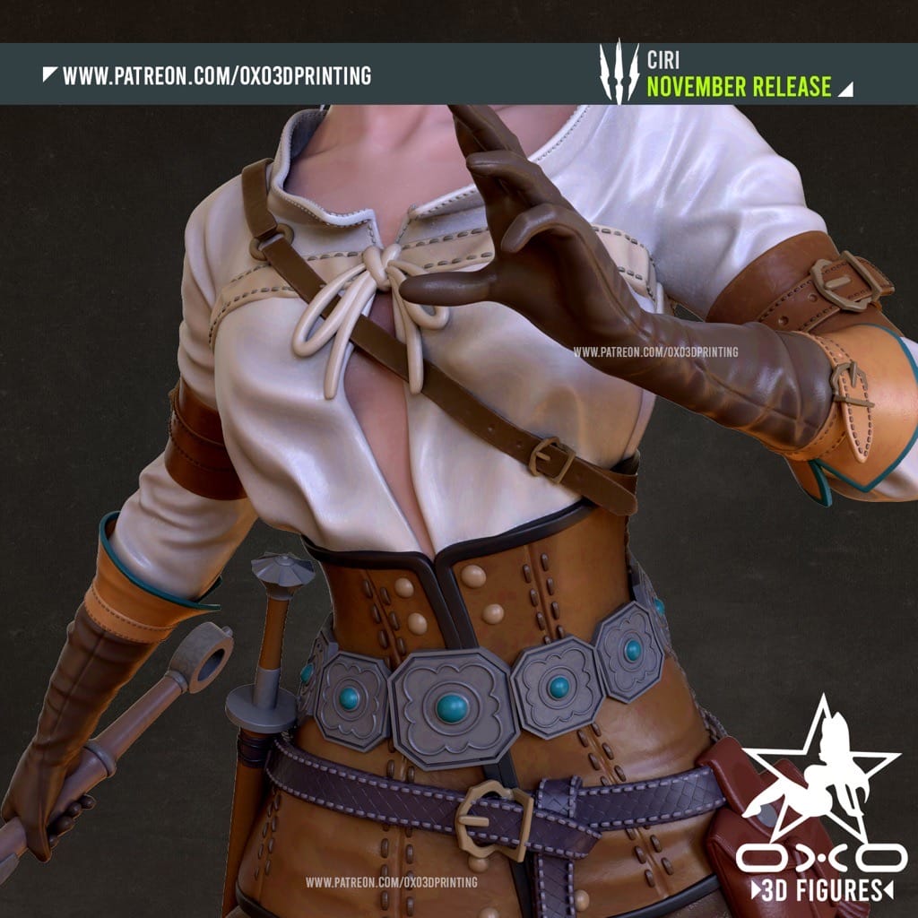 P站图纸印象馆 OXO3D 猎魔人 希里 OXO3D 猎魔人 希里