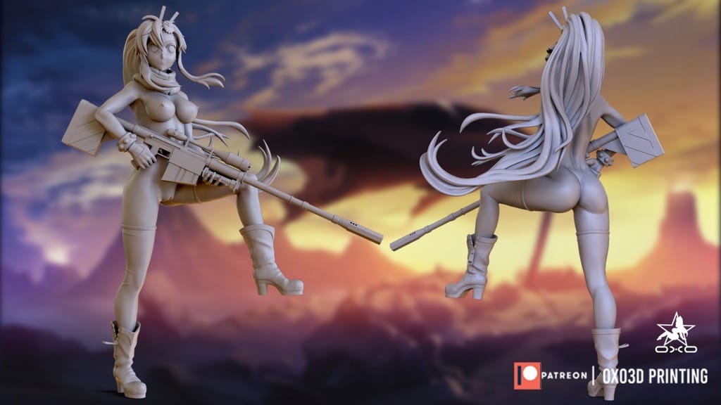 P站图纸印象馆 OXO3D 天元突破红莲螺岩 优子 OXO3D 天元突破红莲螺岩 优子