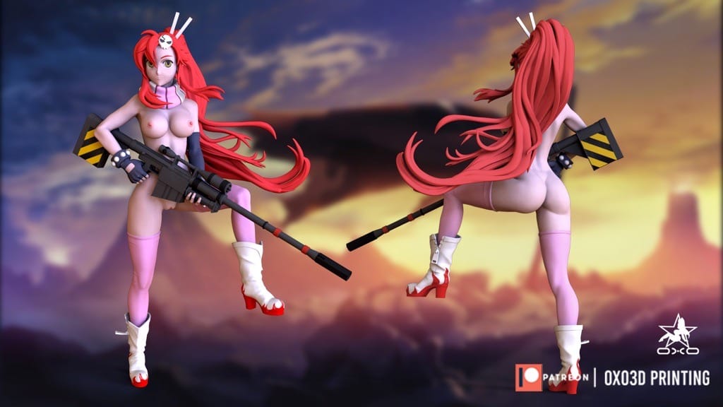 P站图纸印象馆 OXO3D 天元突破红莲螺岩 优子 OXO3D 天元突破红莲螺岩 优子