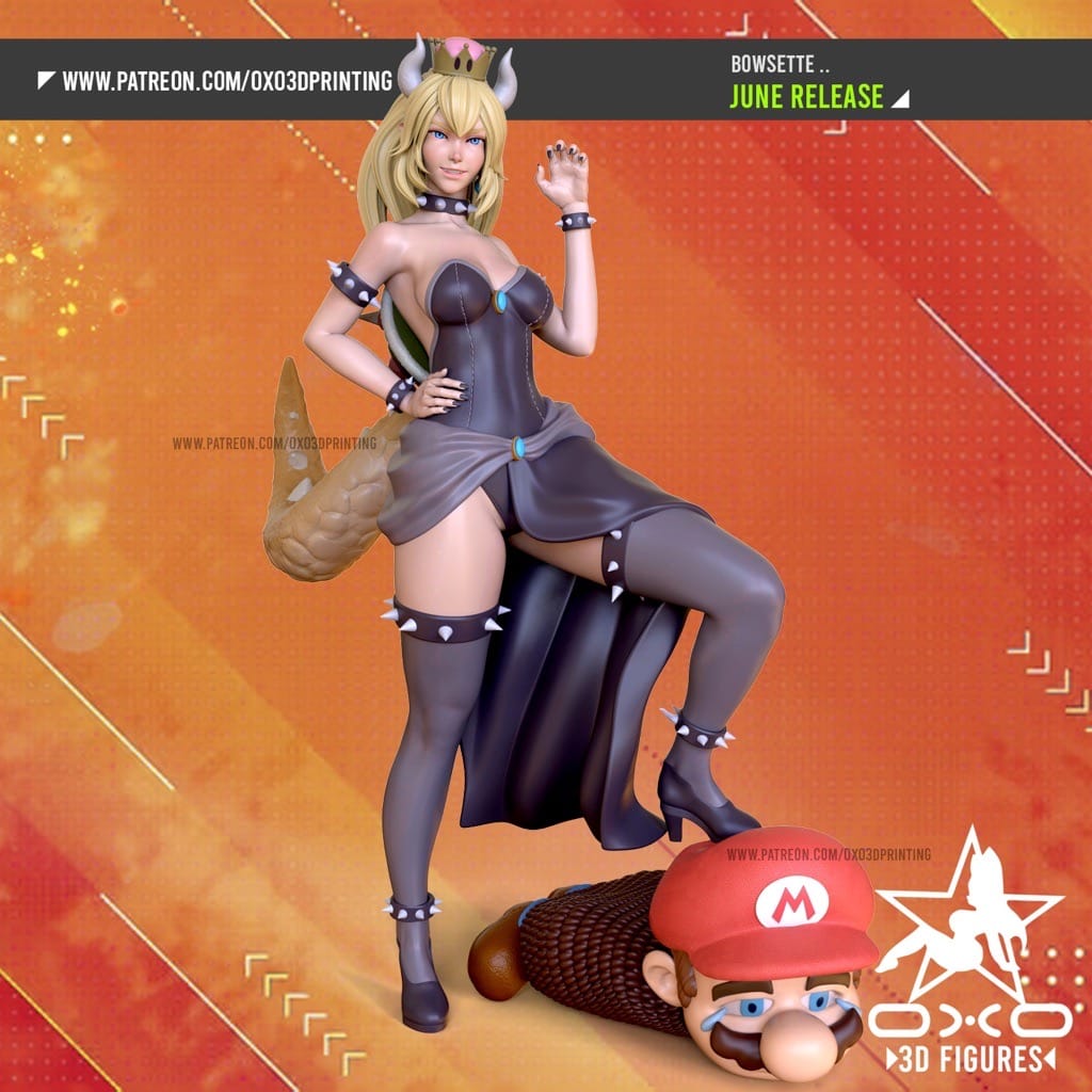 P站图纸印象馆 OXO3D 超级马里奥 库巴公主 OXO3D 超级马里奥 库巴公主