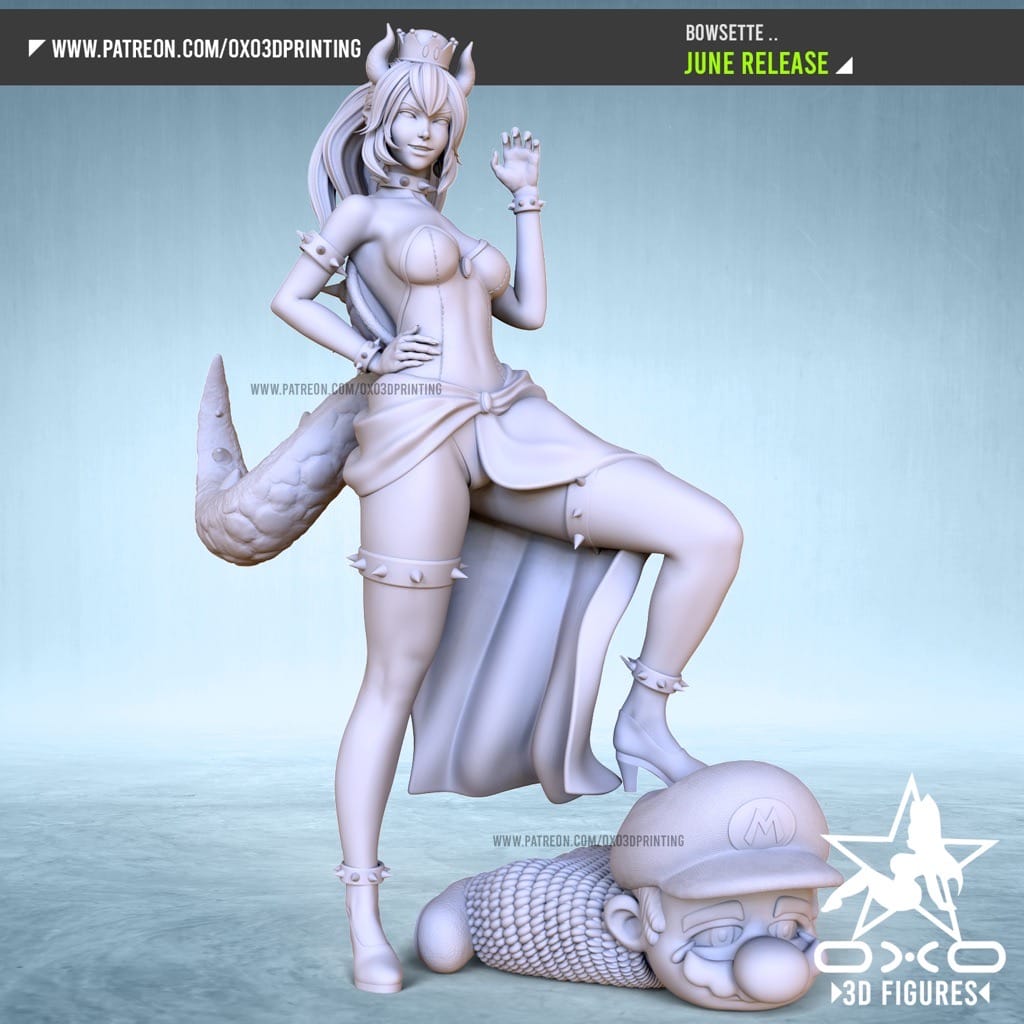 P站图纸印象馆 OXO3D 超级马里奥 库巴公主 OXO3D 超级马里奥 库巴公主